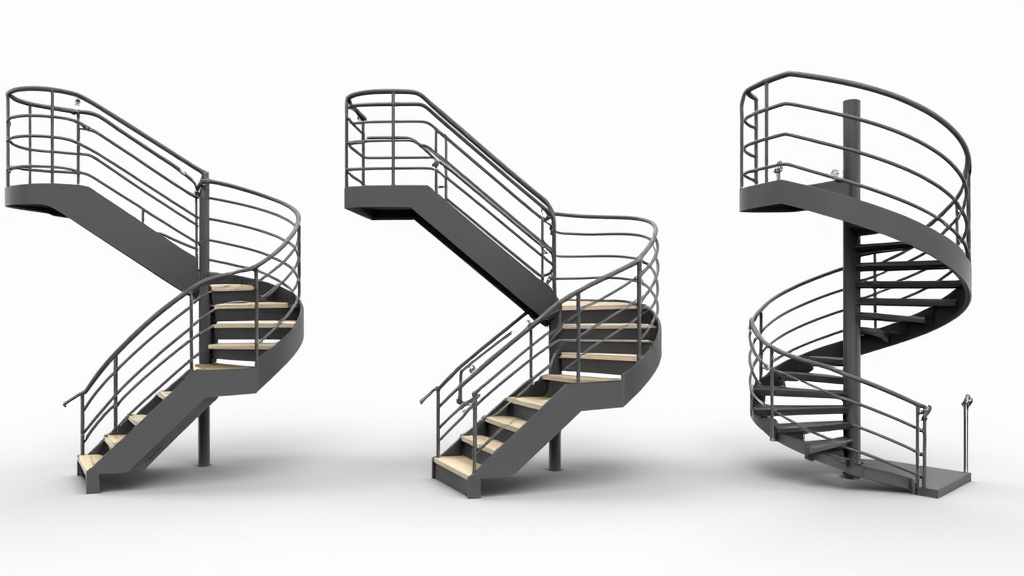 Différents modèles de monte-escaliers installés à La Sentinelle : droit, tournant et extérieur