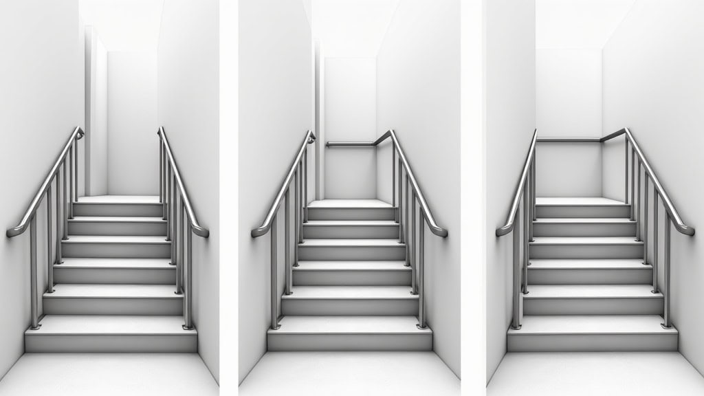 Différents modèles de monte-escaliers installés à Piégut-Pluviers : droit, tournant, extérieur et debout