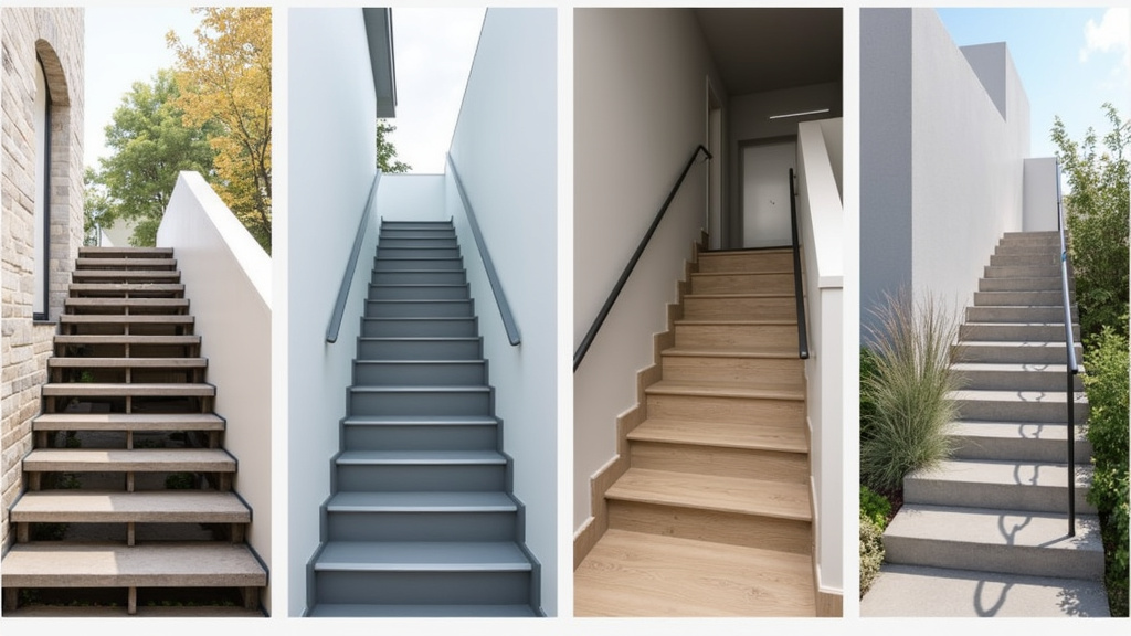 Différents types de monte-escaliers installés à Génissac : droit, tournant, colimaçon et extérieur