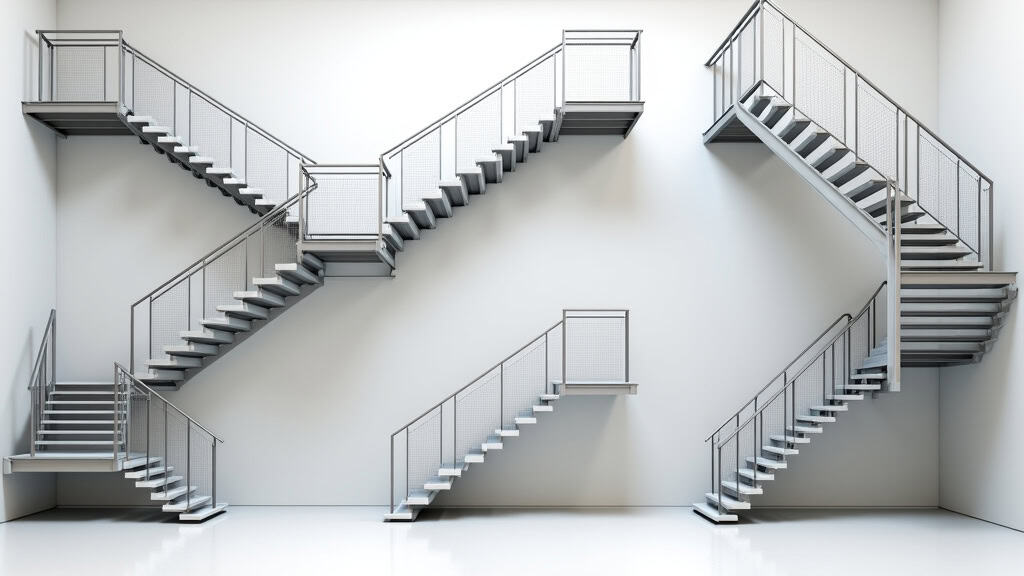 Différents types de monte-escaliers installés à Val-Couesnon : droit, tournant, extérieur