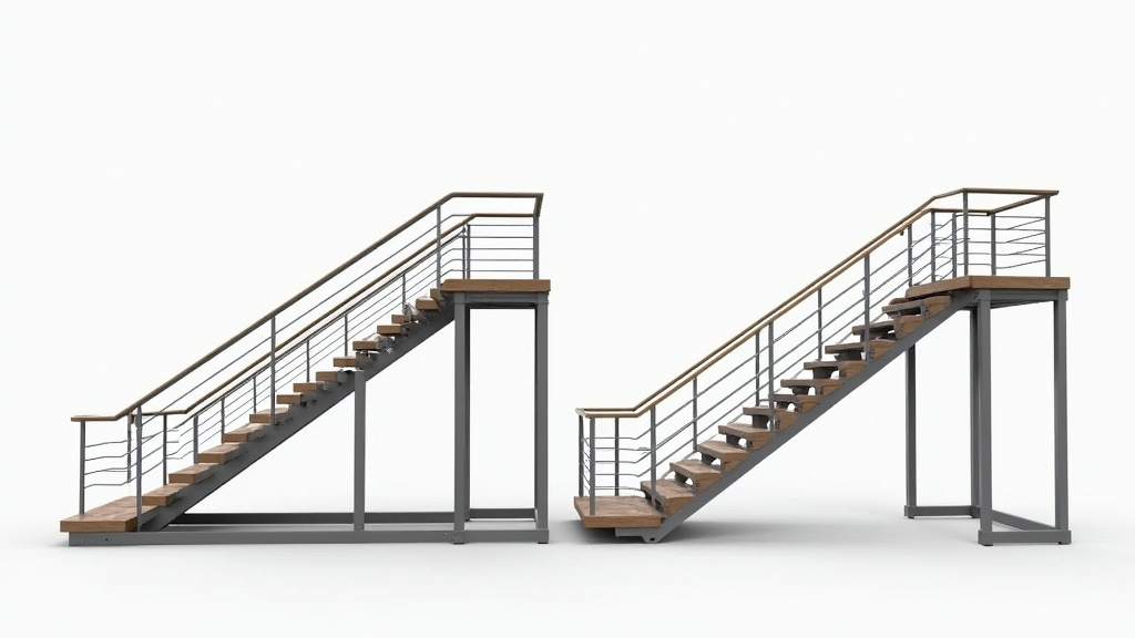 Différents types de monte-escaliers installés : droit, tournant, extérieur et debout