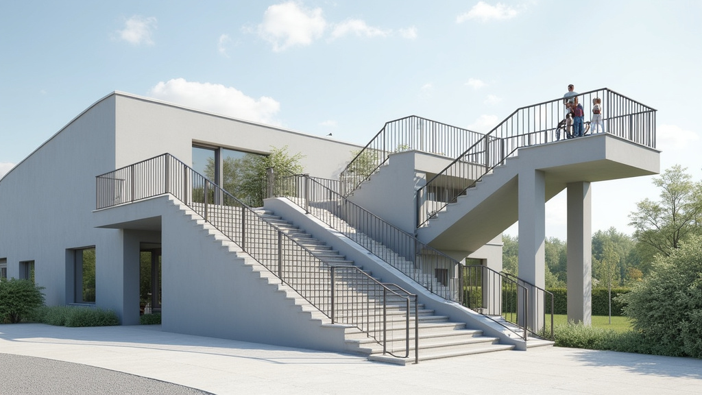 Différents types de monte-escaliers présentés à Giromagny : droit, tournant, extérieur