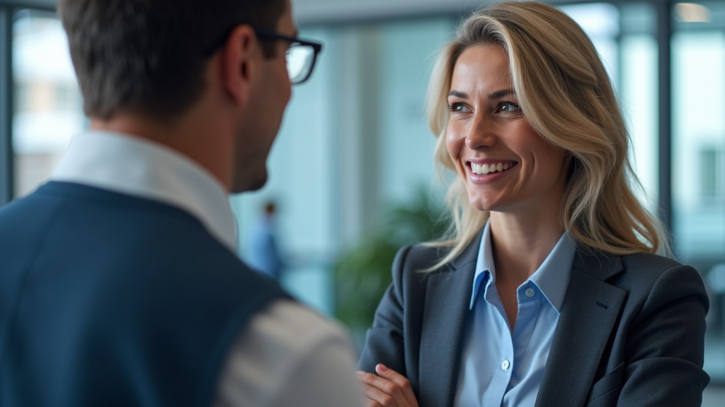 Échange entre un technicien et un client lors d