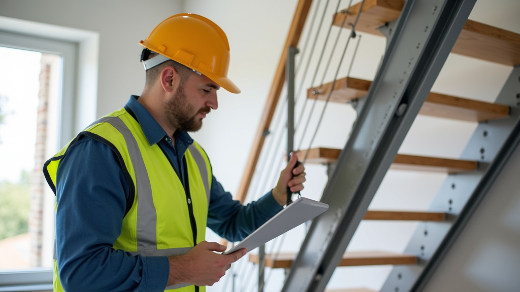 Entretien d’un monte-escalier par un technicien à Moissy-Cramayel