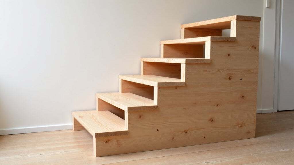 Escalier escamotable en bois pour grenier à Bois-Grenier