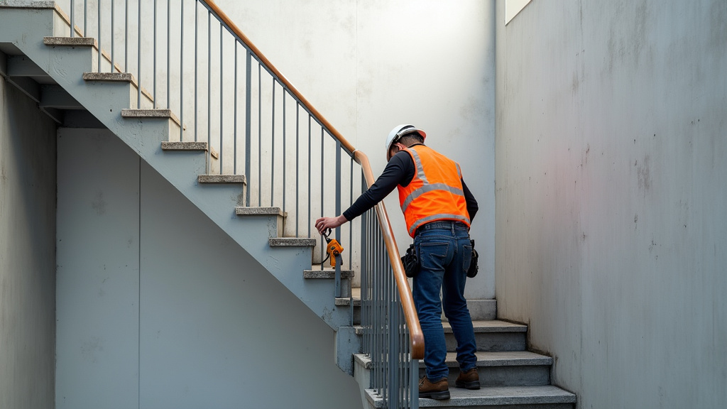 Étapes d’installation d’un monte-escalier par un technicien à Montjoire