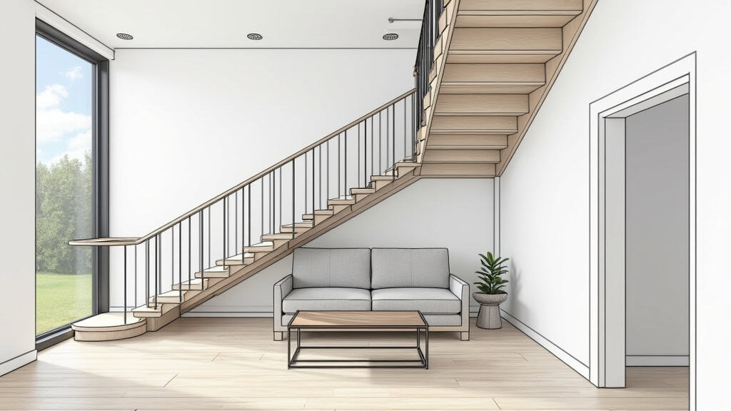 Étude d’un escalier pour installation d’un monte-escalier à Éclaron-Braucourt-Sainte-Livière