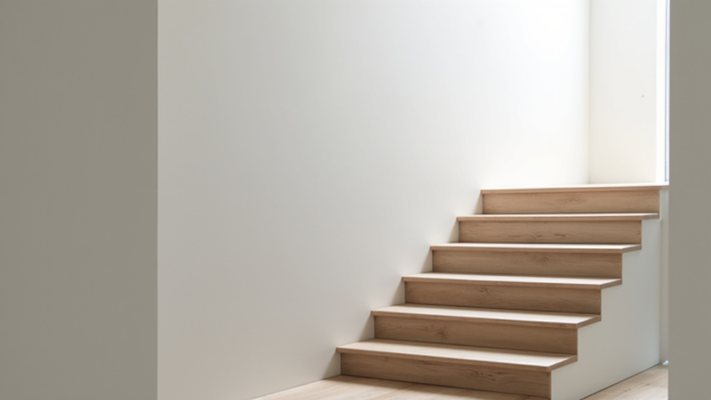 Fauteuil de monte-escalier replié dans un escalier intérieur à Ars-sur-Formans