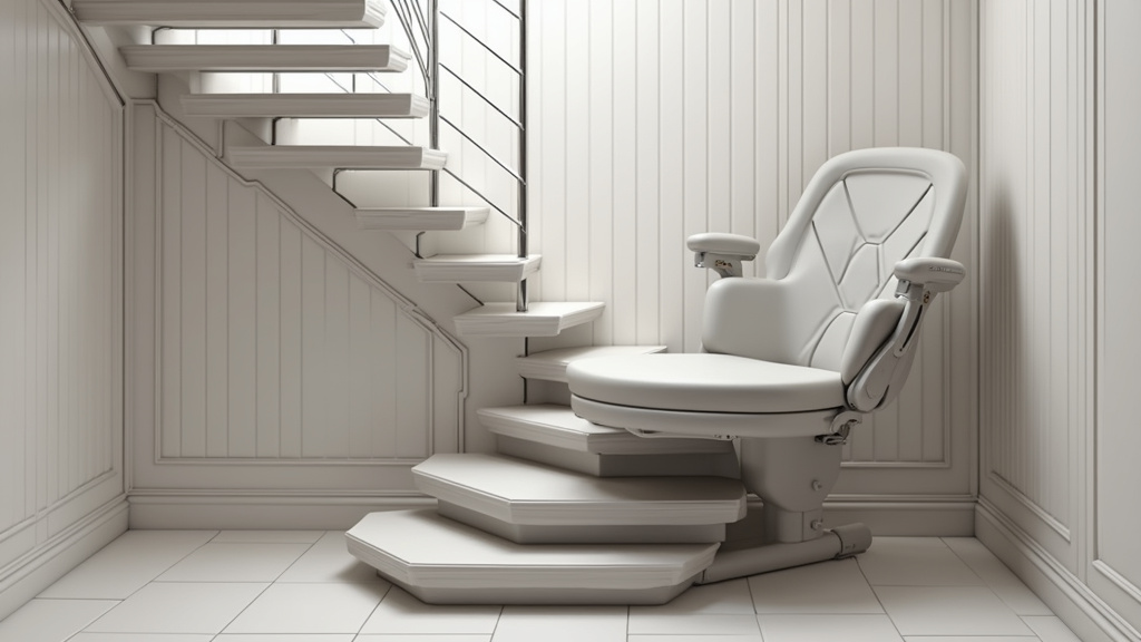 Fauteuil monte-escalier en fonctionnement à Loperhet