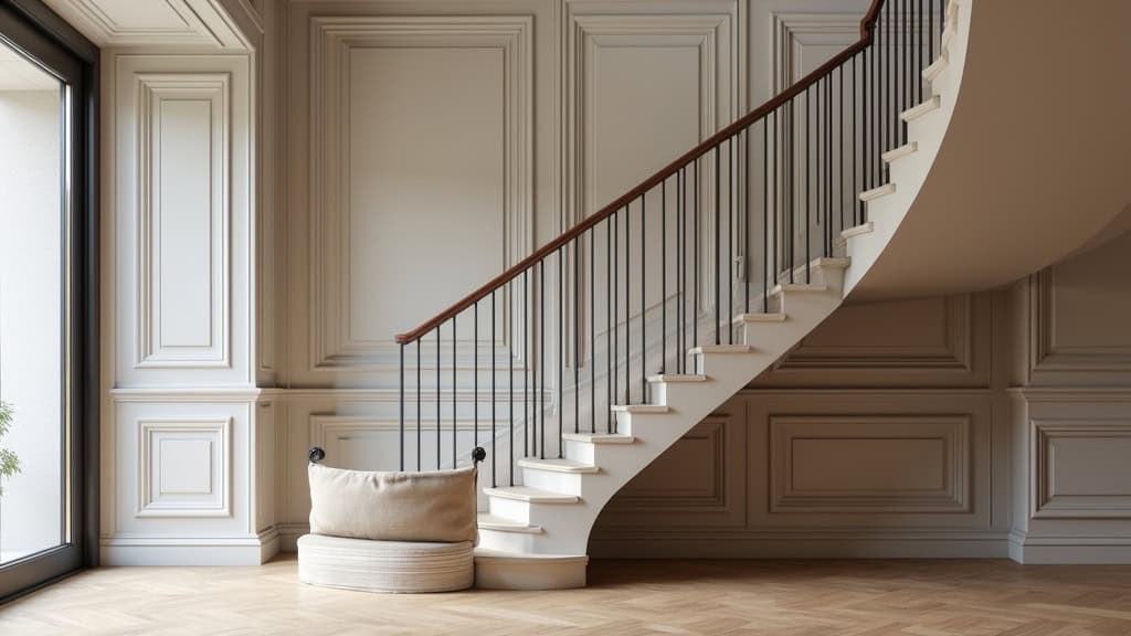 Fauteuil monte-escalier installé dans un intérieur à Montbéliard