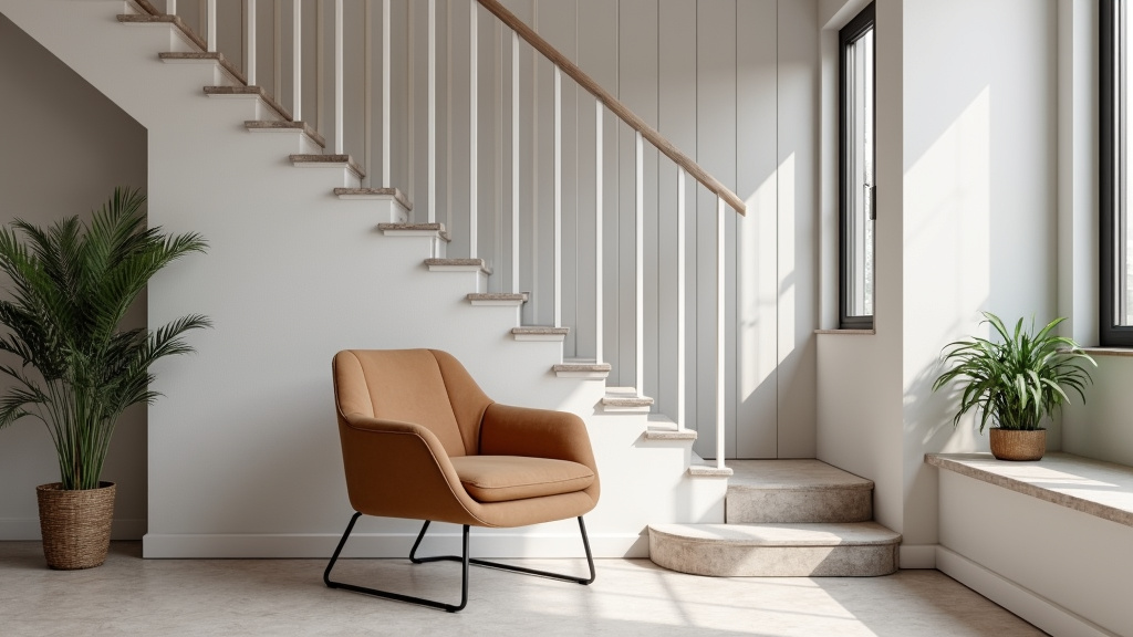 Fauteuil monte-escalier installé dans un intérieur moderne