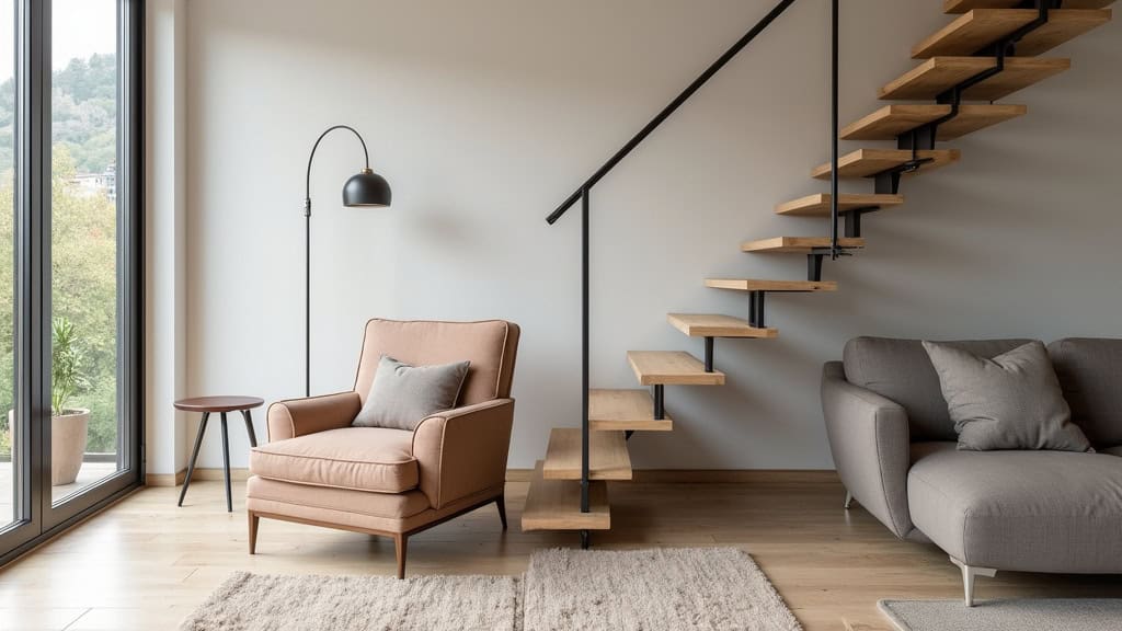 Fauteuil monte-escalier installé dans une maison à Magalas