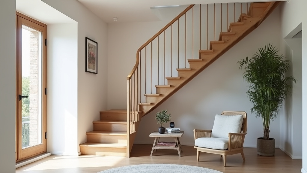 Fauteuil monte-escalier installé dans une maison traditionnelle à Marlhes