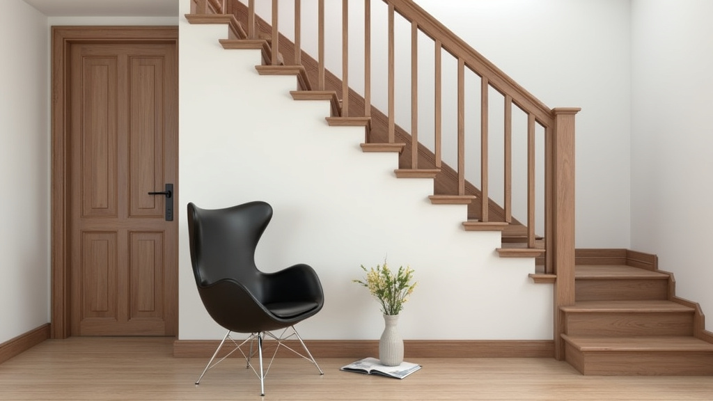Fauteuil monte escalier installé sur un escalier en bois à Aucamville
