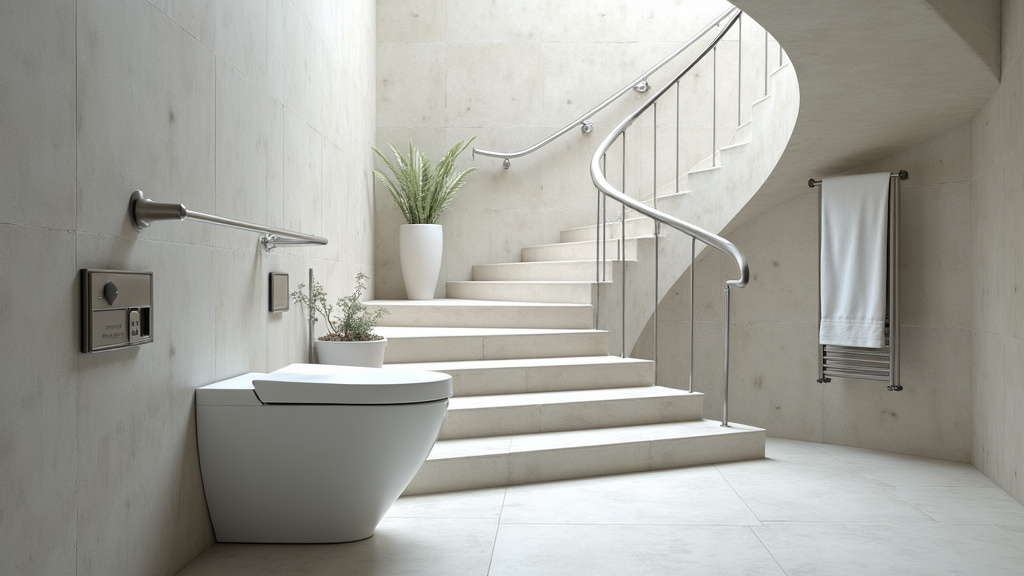 Fonctionnement d’un monte escalier à Bains, montrant le rail, le siège et les commandes