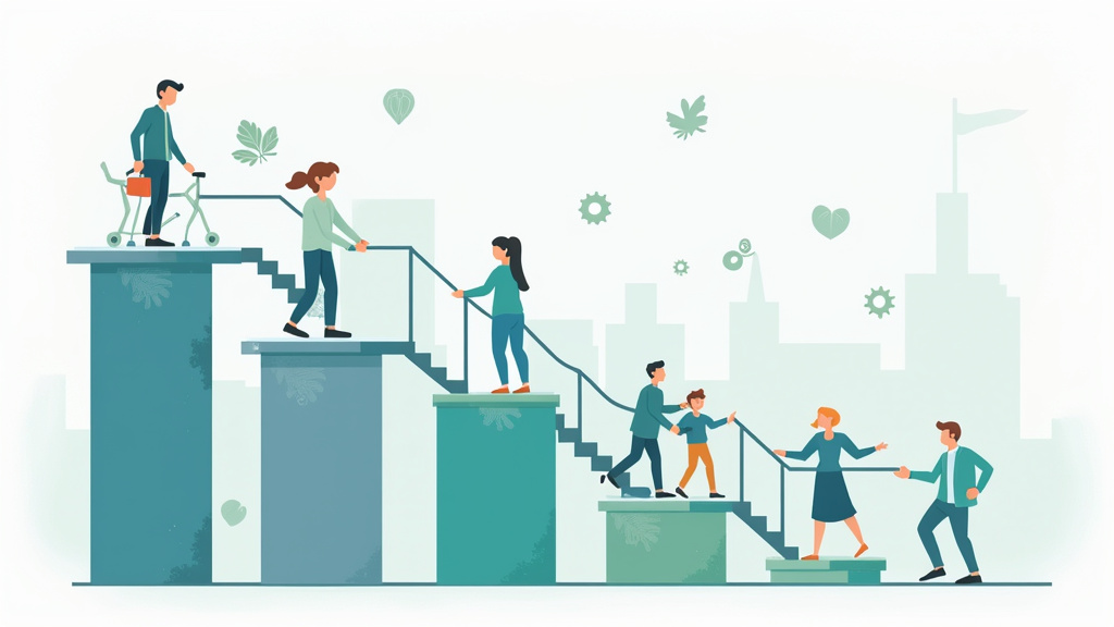 Infographie des aides financières pour un monte-escalier à Anjou en 2025