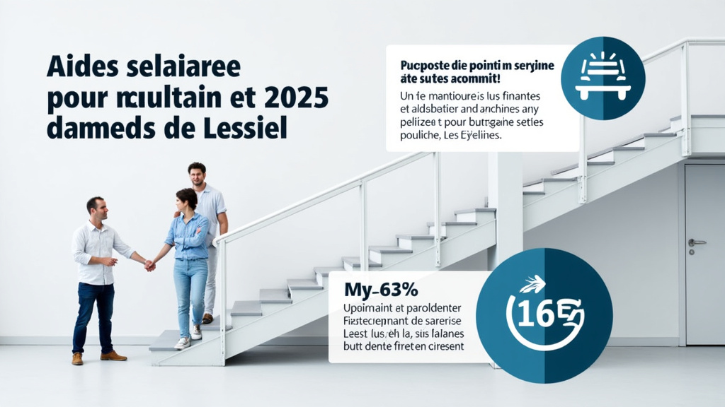 Infographie illustrant les aides financières pour monter un escalier en 2025 dans les Yvelines
