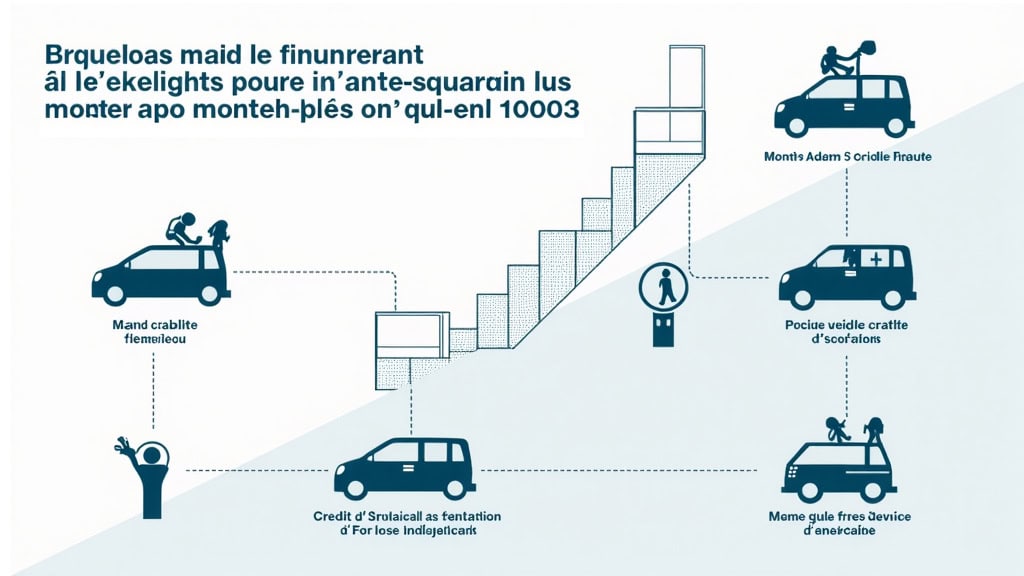 Infographie illustrant les différentes aides financières pour un monte-escalier à Yquelon en 2025 : MaPrimeAdapt’, crédit d’impôt, APA