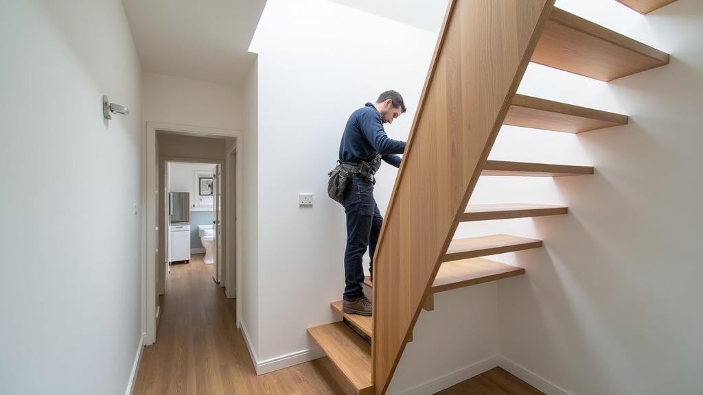 Installation d’un monte escalier à Bias par un professionnel sur un escalier intérieur