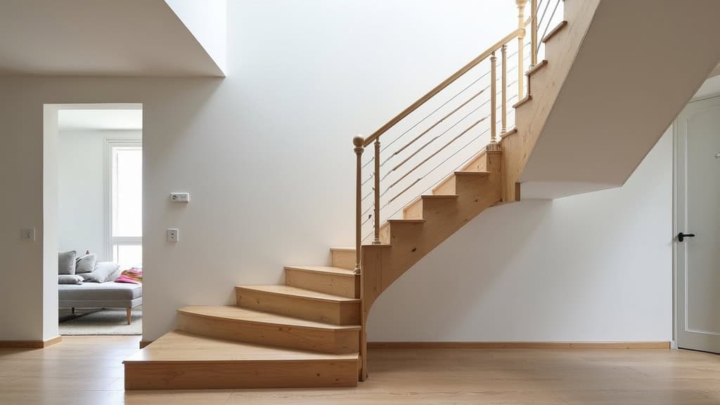 Installation d’un monte-escalier courbe sur un escalier étroit à Grandparigny