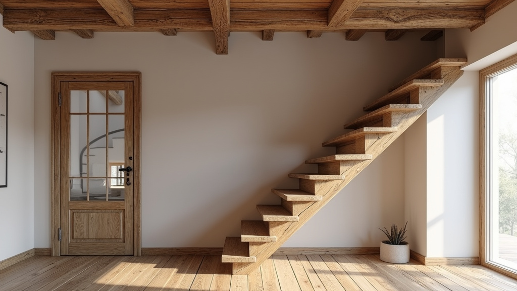 Installation d’un monte-escalier dans une maison typique de Sizun avec escalier en bois ancien