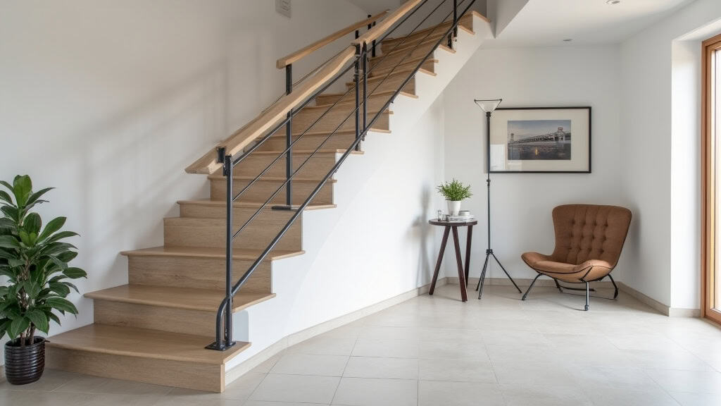 Installation d’un monte-escalier droit dans une maison à Cloyes-les-Trois-Rivières