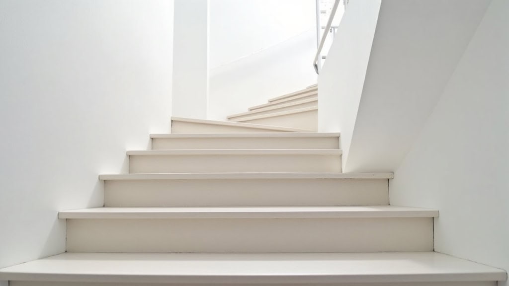 Installation d’un monte-escalier droit dans une maison à Marœuil, vue sur le rail et le siège
