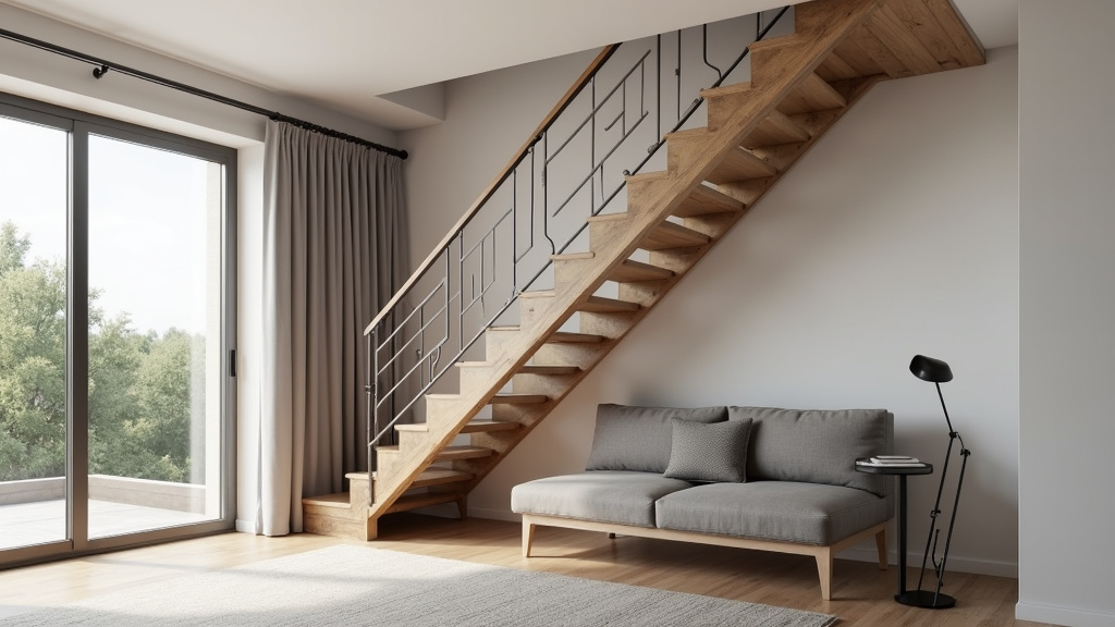 Installation d’un monte escalier droit par un technicien qualifié dans une maison à Abondant