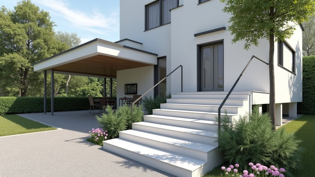 Installation d’un monte escalier extérieur chez Madame D à Villes-sur-Auzon