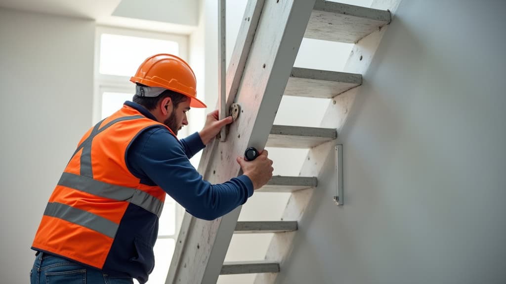 Installation d’un monte-escalier par un technicien à Messimy-sur-Saône