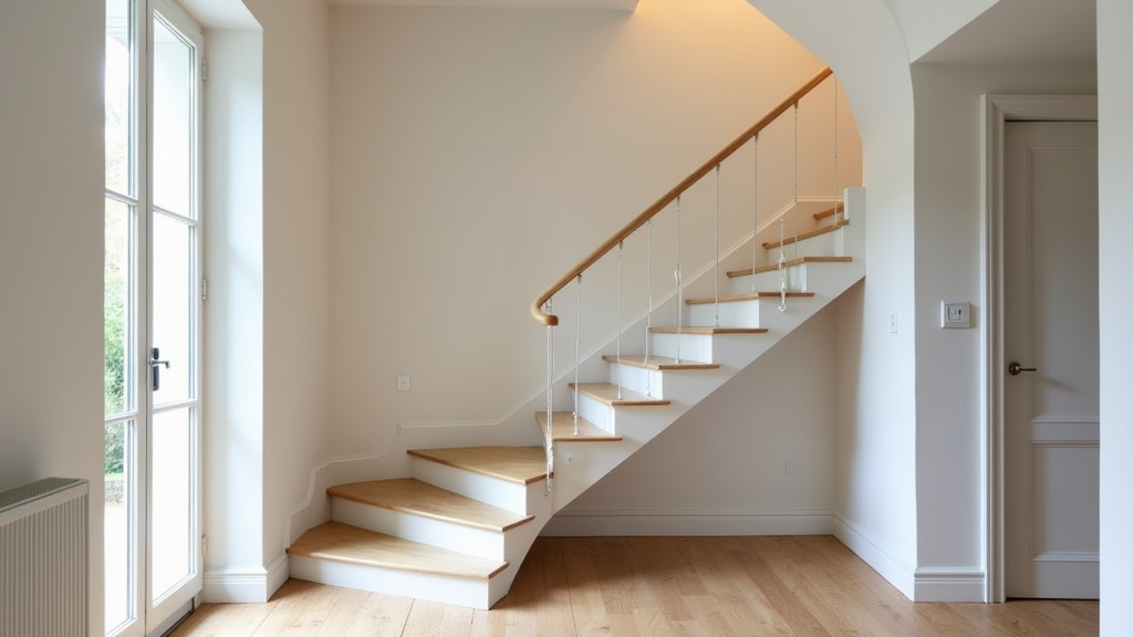 Installation d’un monte-escalier tournant dans un escalier courbe à Bouchain