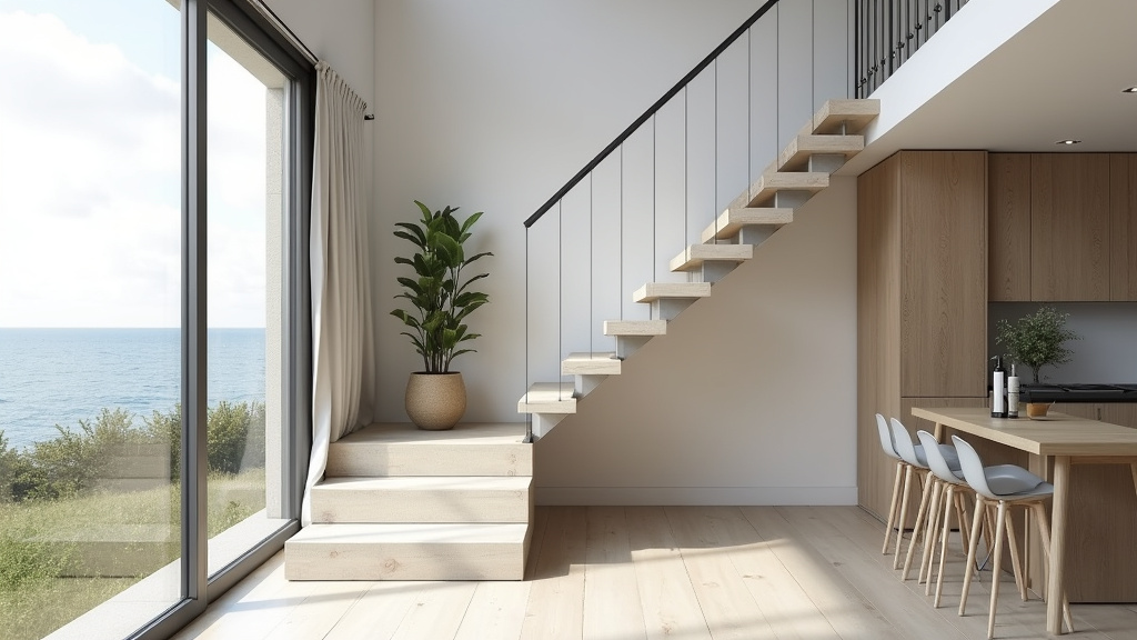 Installation d’un monte-escalier tournant dans une maison à Beauvoir-sur-Mer
