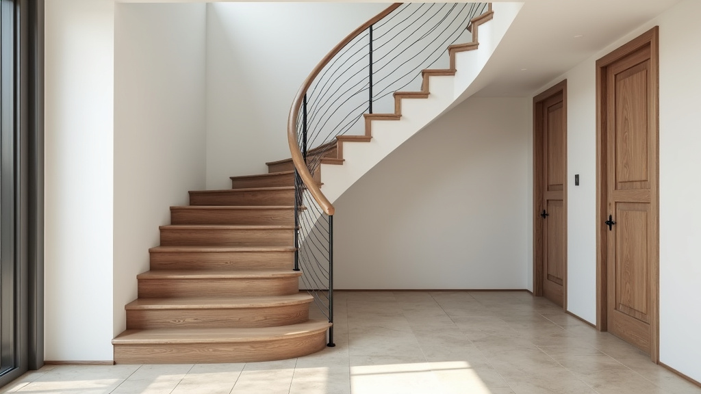Installation d’un monte-escalier tournant dans une maison à Palau-del-Vidre