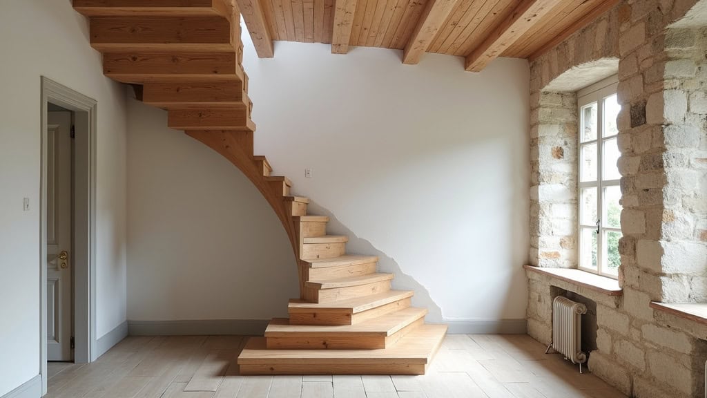 Installation d’un monte-escalier tournant dans une maison ancienne de Glières-Val-de-Borne