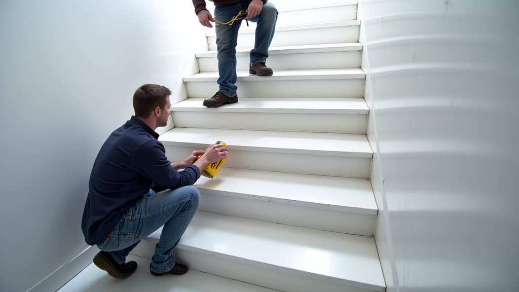 Installation d’un monte-escalier tournant par un technicien à Solliès-Ville