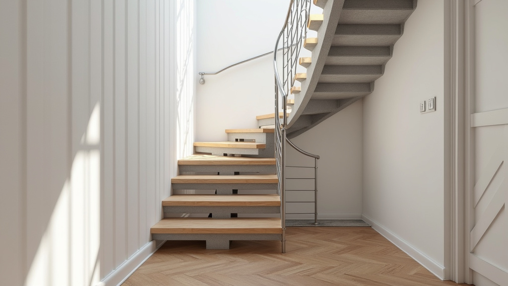 Installation d’un monte-escalier tournant sur-mesure dans un escalier en colimaçon