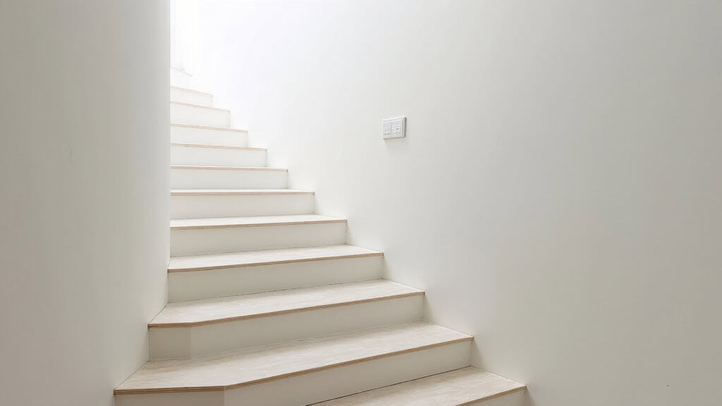 Installation d’un monte-escalier tournant sur un escalier avec virage dans une maison à Le Thoronet