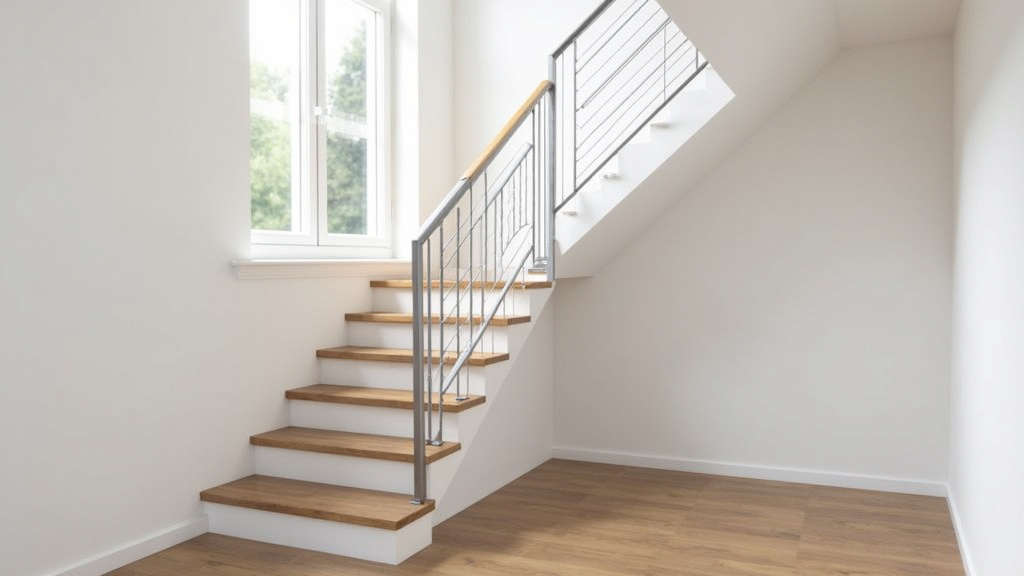 Installation d’un rail de monte-escalier sur un escalier droit à Chèvremont