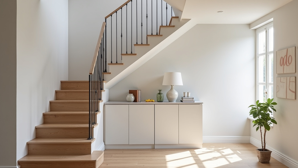 Monte-escalier à siège installé dans une maison à Ay-sur-Moselle, vue d