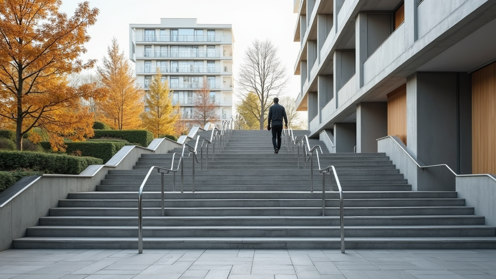 Monte escalier assis debout en utilisation sur un escalier étroit à Épinay-sur-Seine