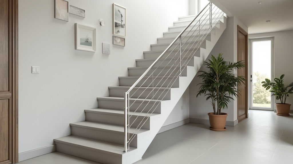 Monte-escalier avec rail coulissant installé à Milhaud pour libérer l