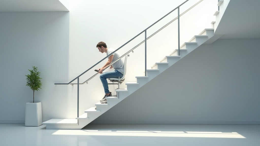 Monte-escalier avec siège ergonomique et télécommande intuitive