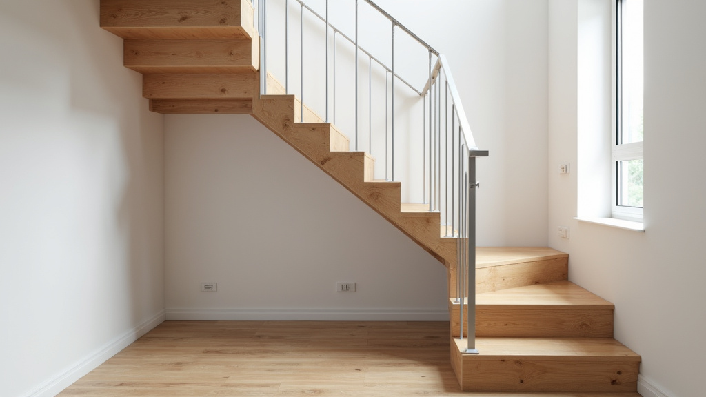 Monte-escalier avec siège replié dans une maison à Labatut