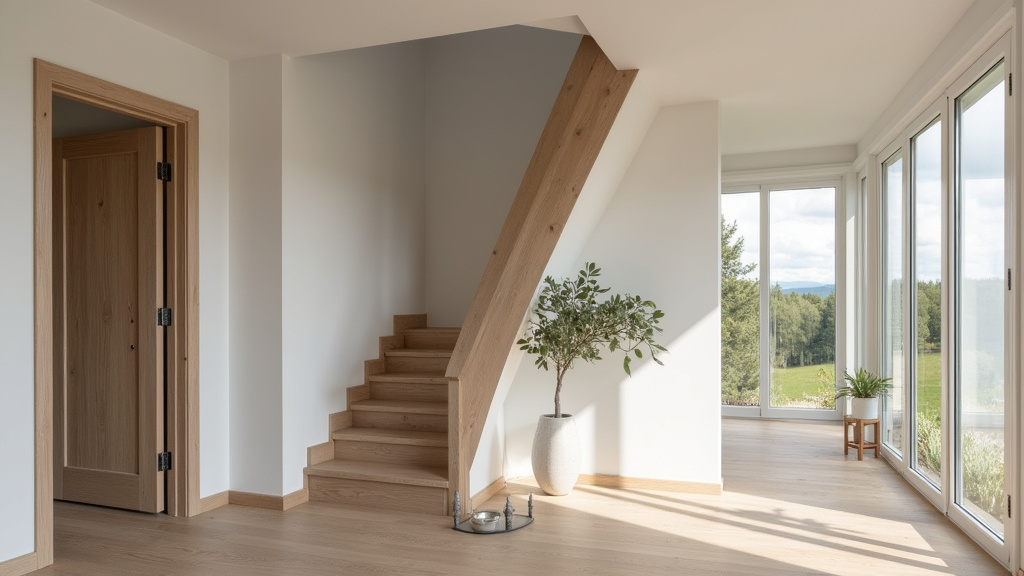 Monte-escalier bien intégré dans une maison traditionnelle à Beaucourt