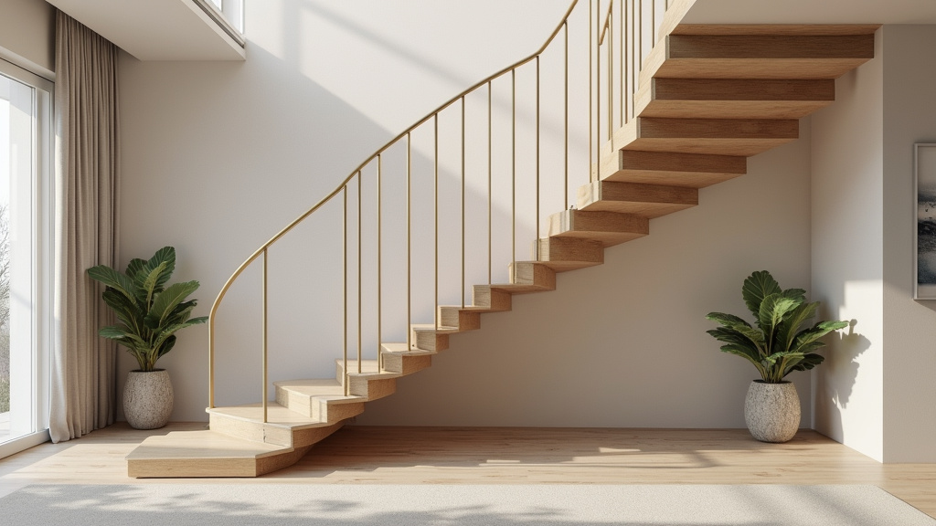 Monte-escalier courbe installé dans un escalier avec virage à Annœullin