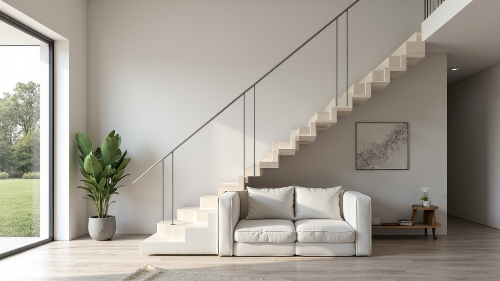 Monte-escalier courbe installé dans une maison à Aléria