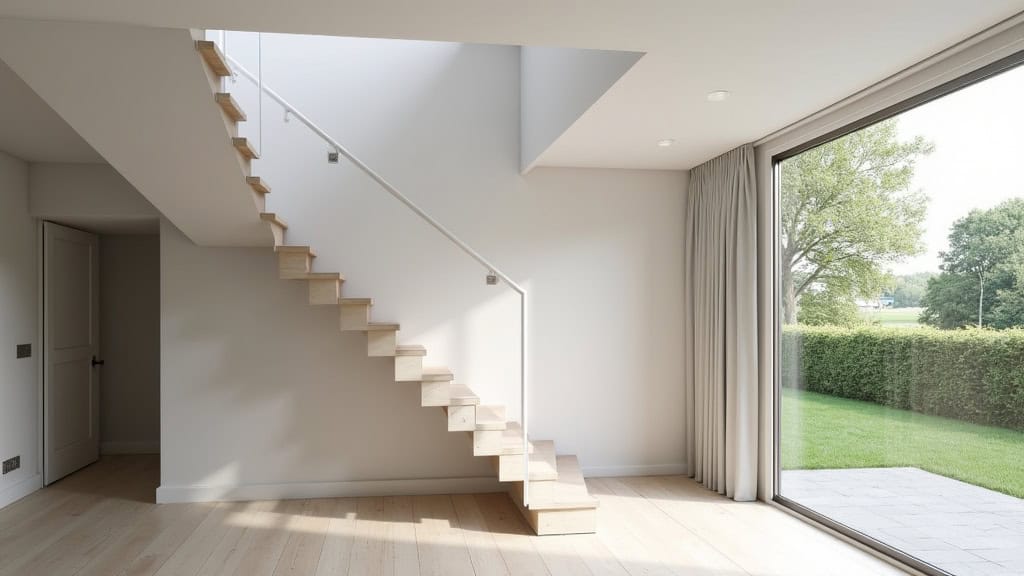 Monte-escalier courbe installé dans une maison à Neuf-Mesnil