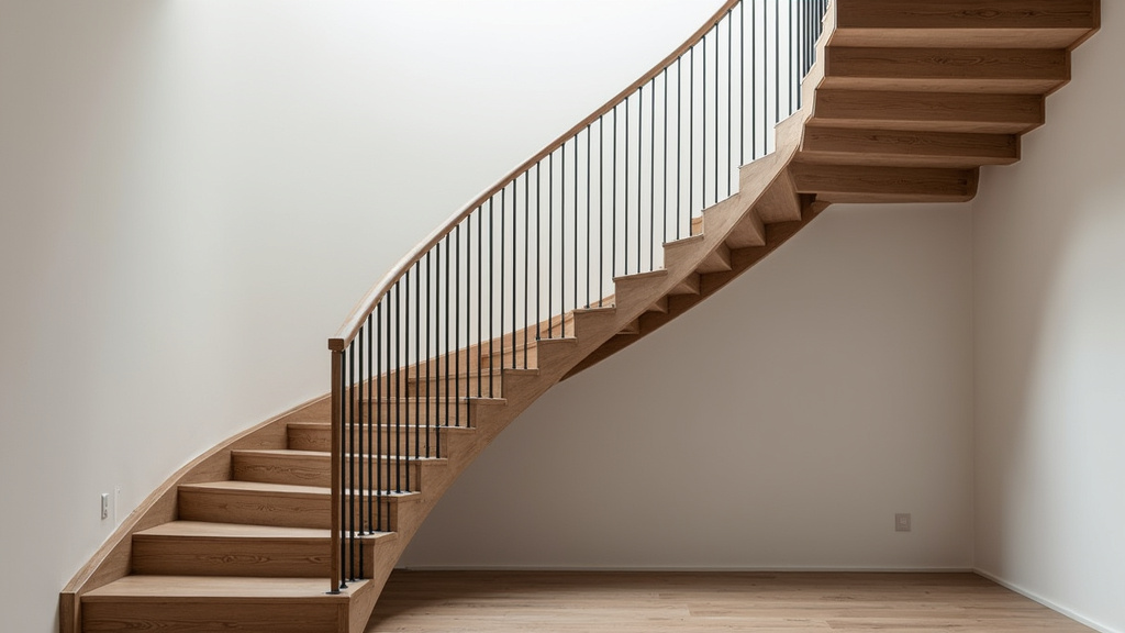 Monte-escalier courbe installé sur un escalier tournant à L’Étrat