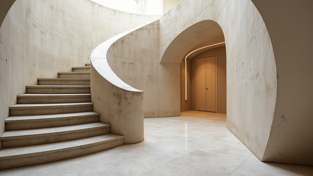 Monte-escalier courbe sur un escalier en virage à La Baule-Escoublac