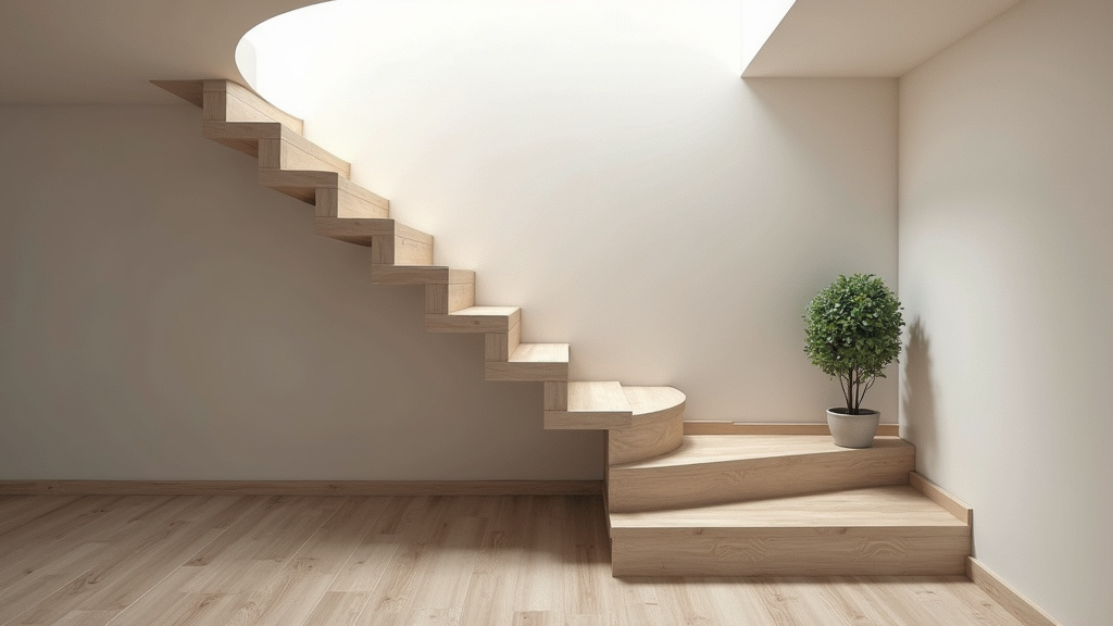 Monte-escalier debout installé dans un escalier étroit à Lauris